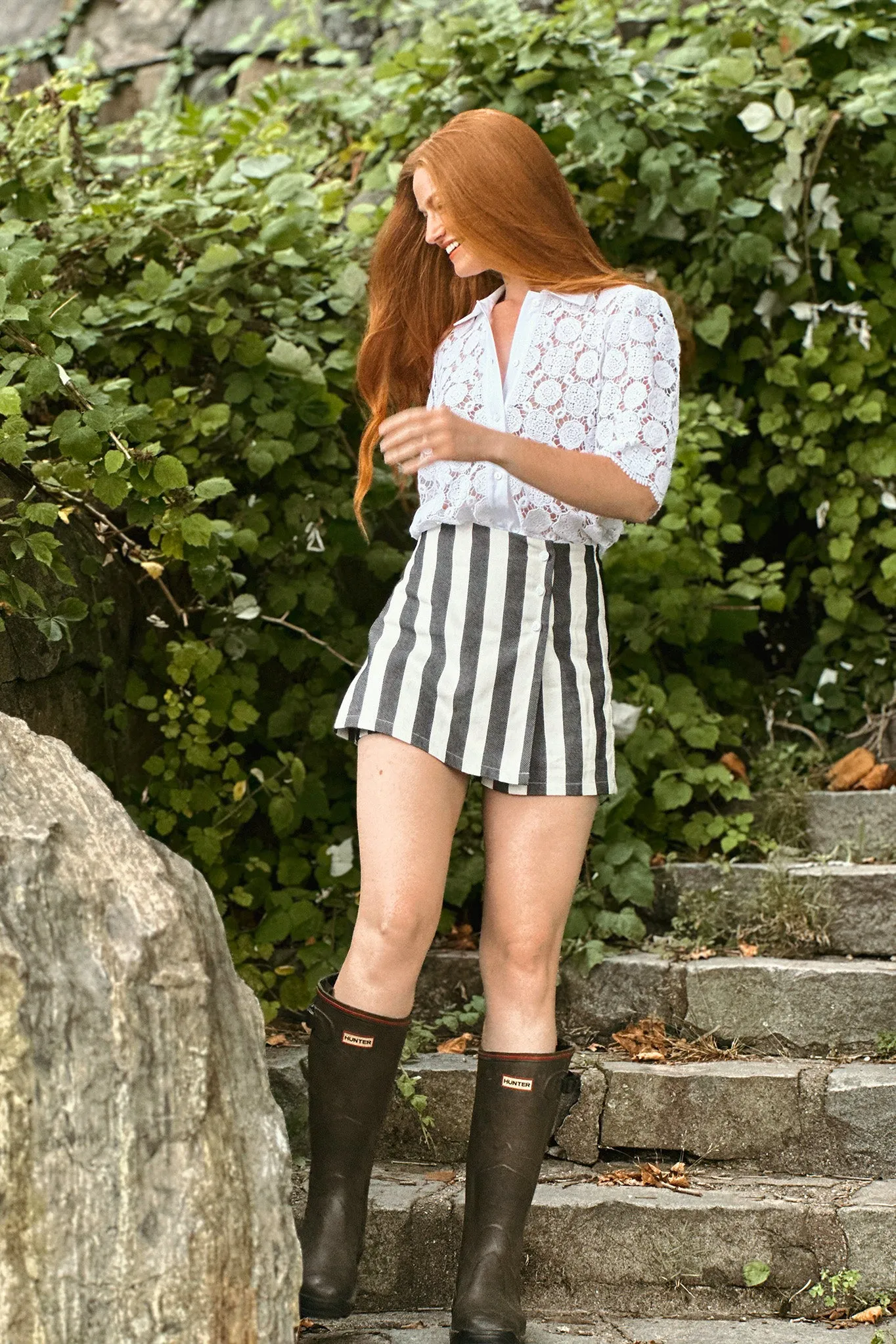 Nicole Busatti Skort - Black Stripe