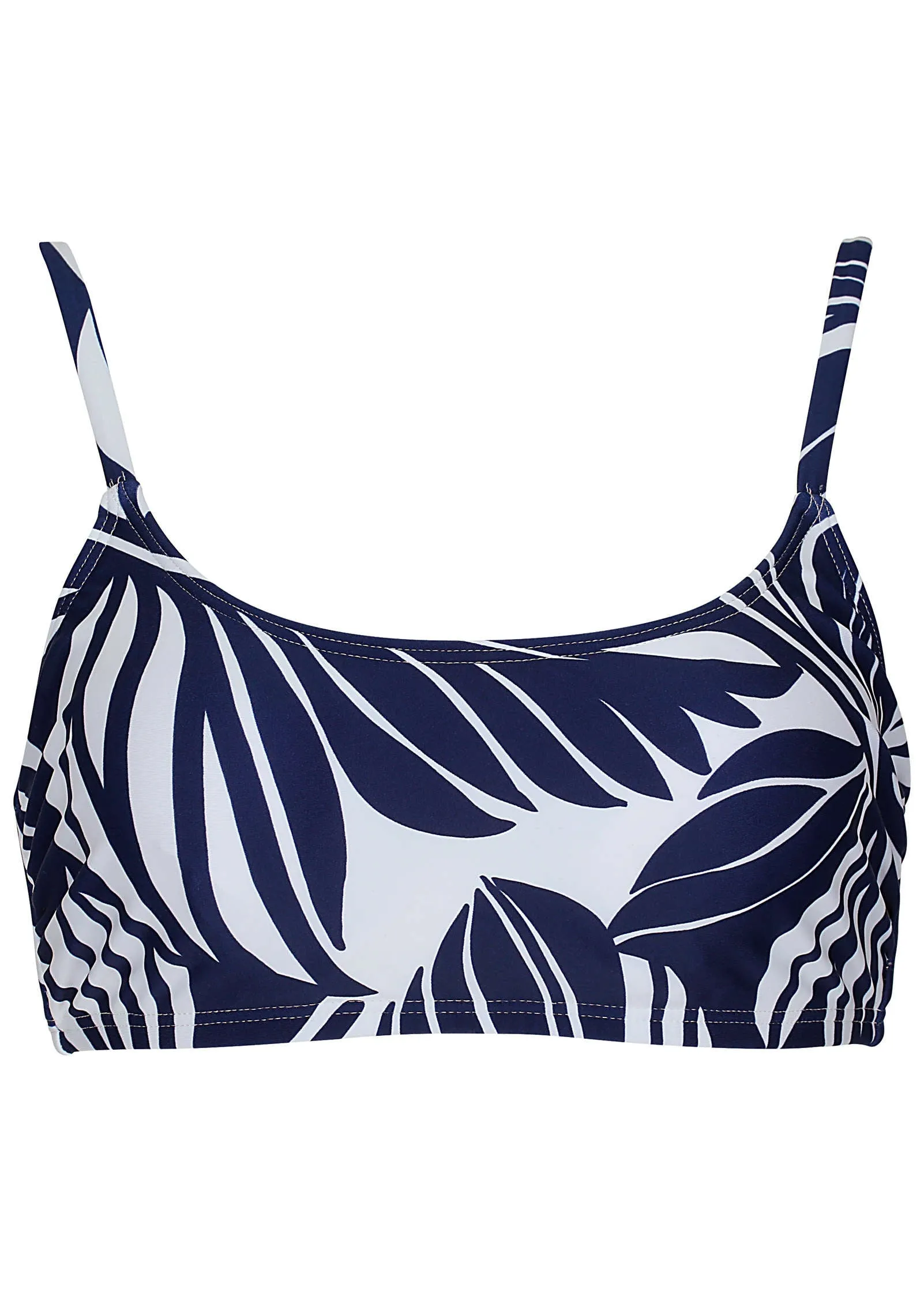 Oahu Underwire Bikini Top - Contrast Bold Leaves