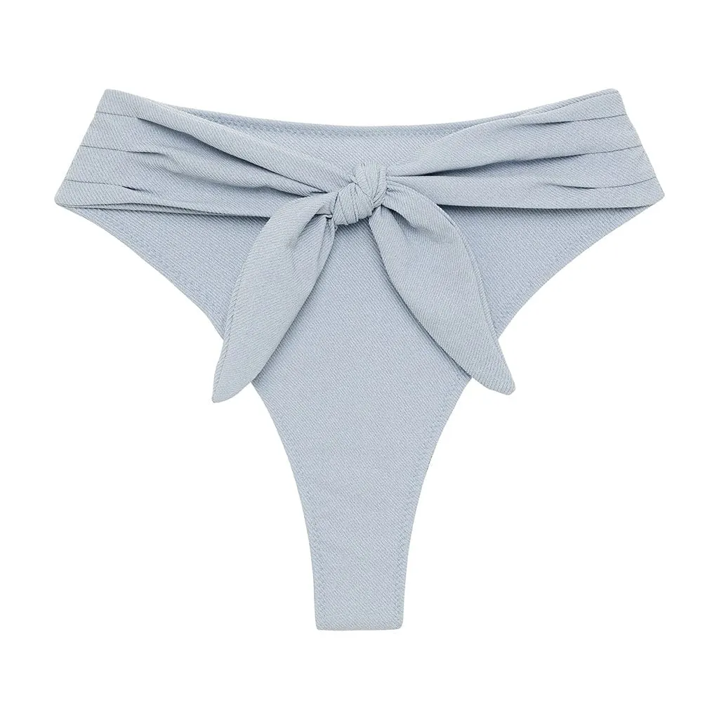 Paula Tie-Up Bikini Bottom Light Denim