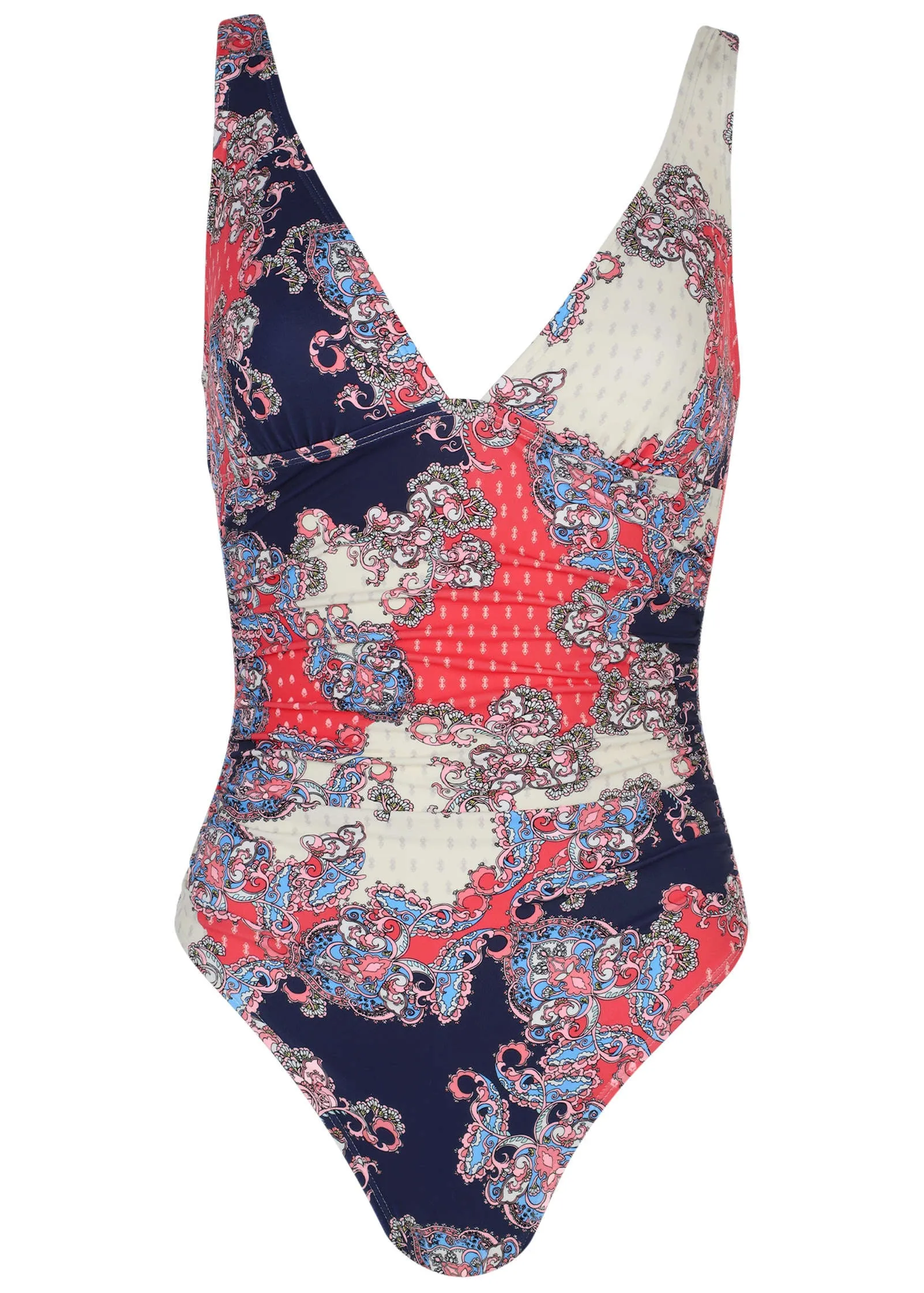 Riviera Ruched One-Piece - Paisley Foulard
