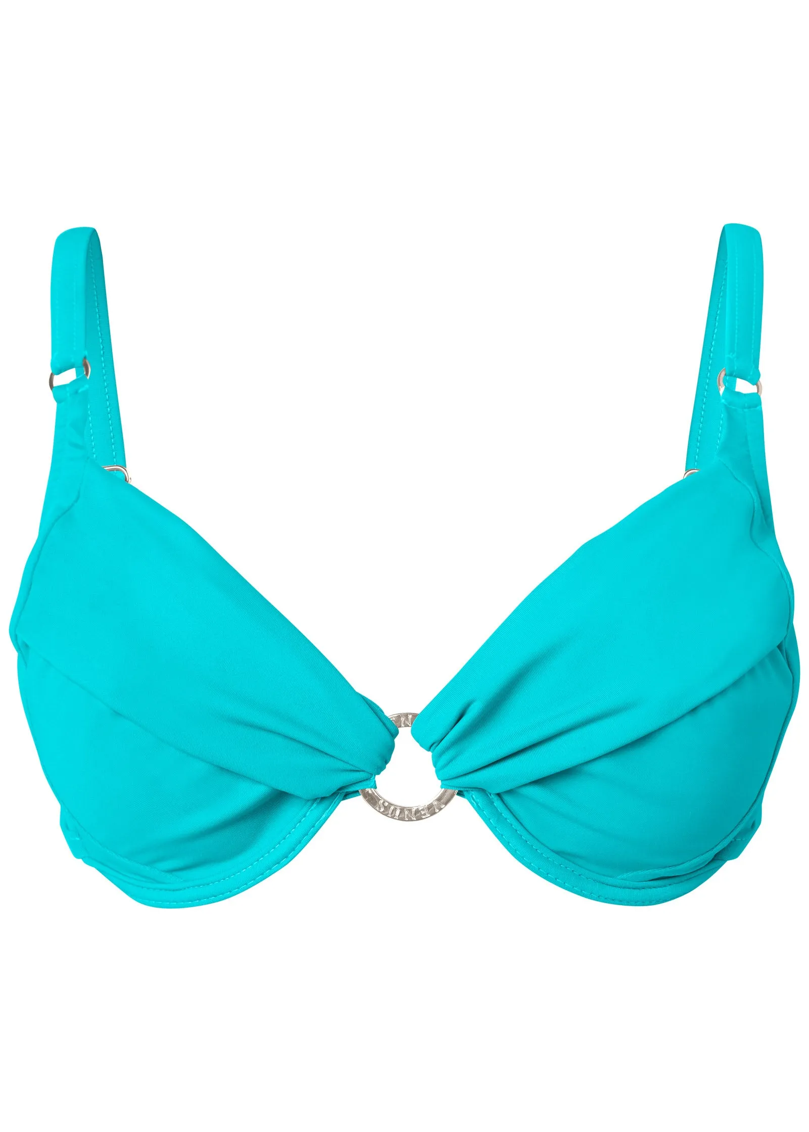 Sally Underwire Ring Top - Aqua Reef