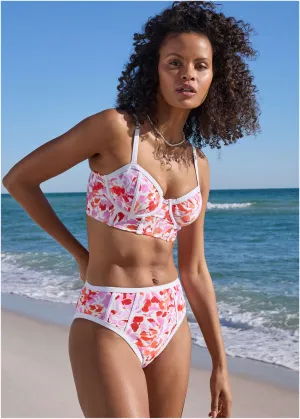 Seam Detailed Underwire Top - Feathered Blooms