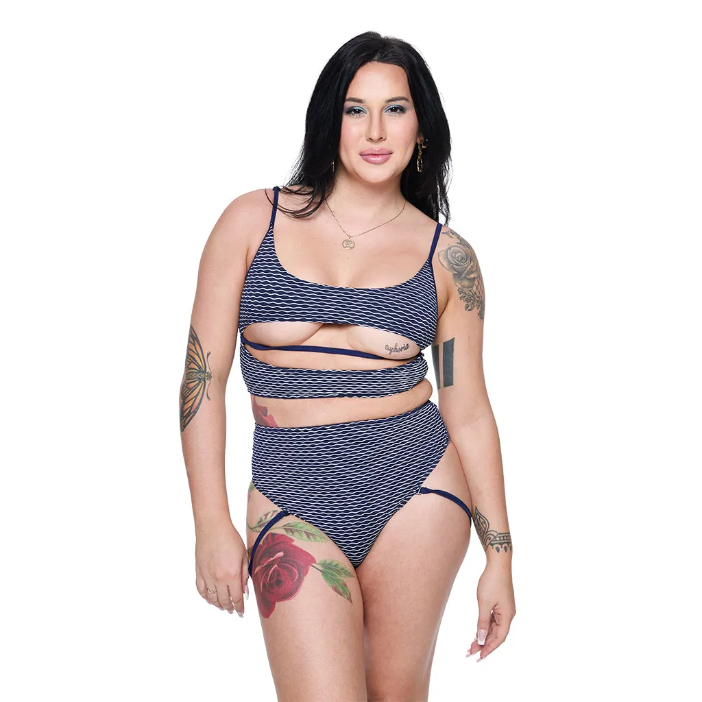 Strata Top - Navy Wave