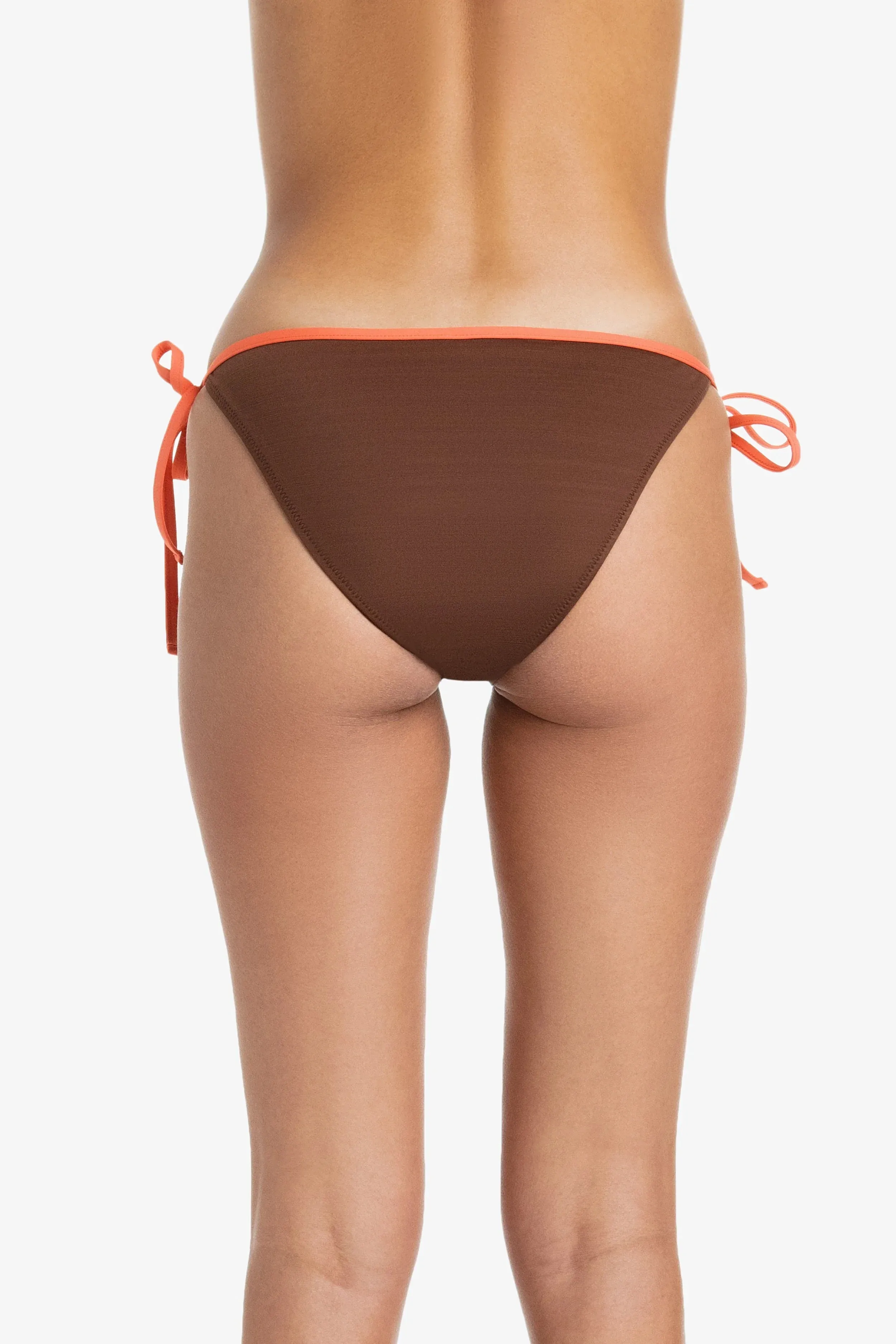 String Bottom With Binding  |  Textured Chocolate Coral