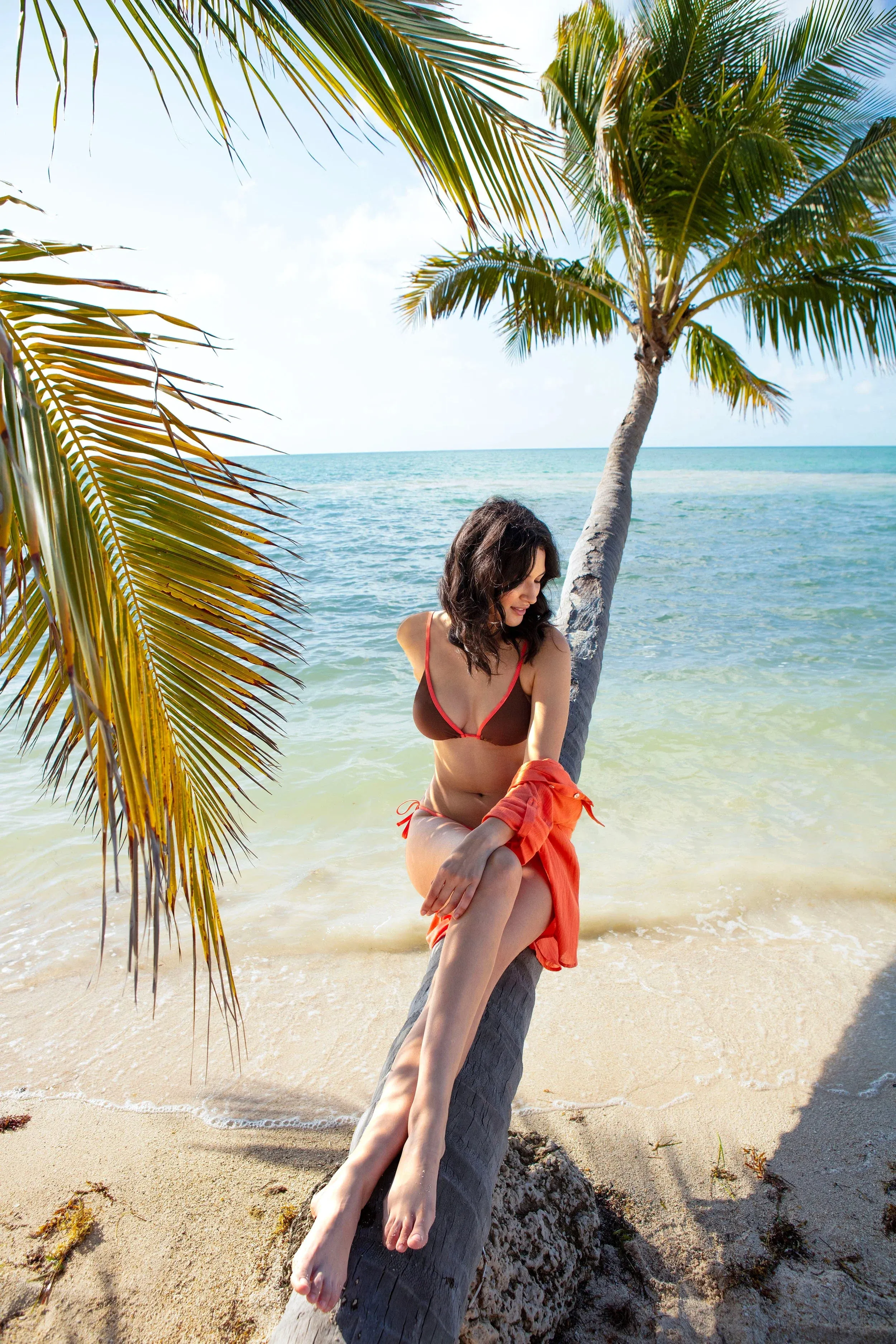 String Bottom With Binding  |  Textured Chocolate Coral