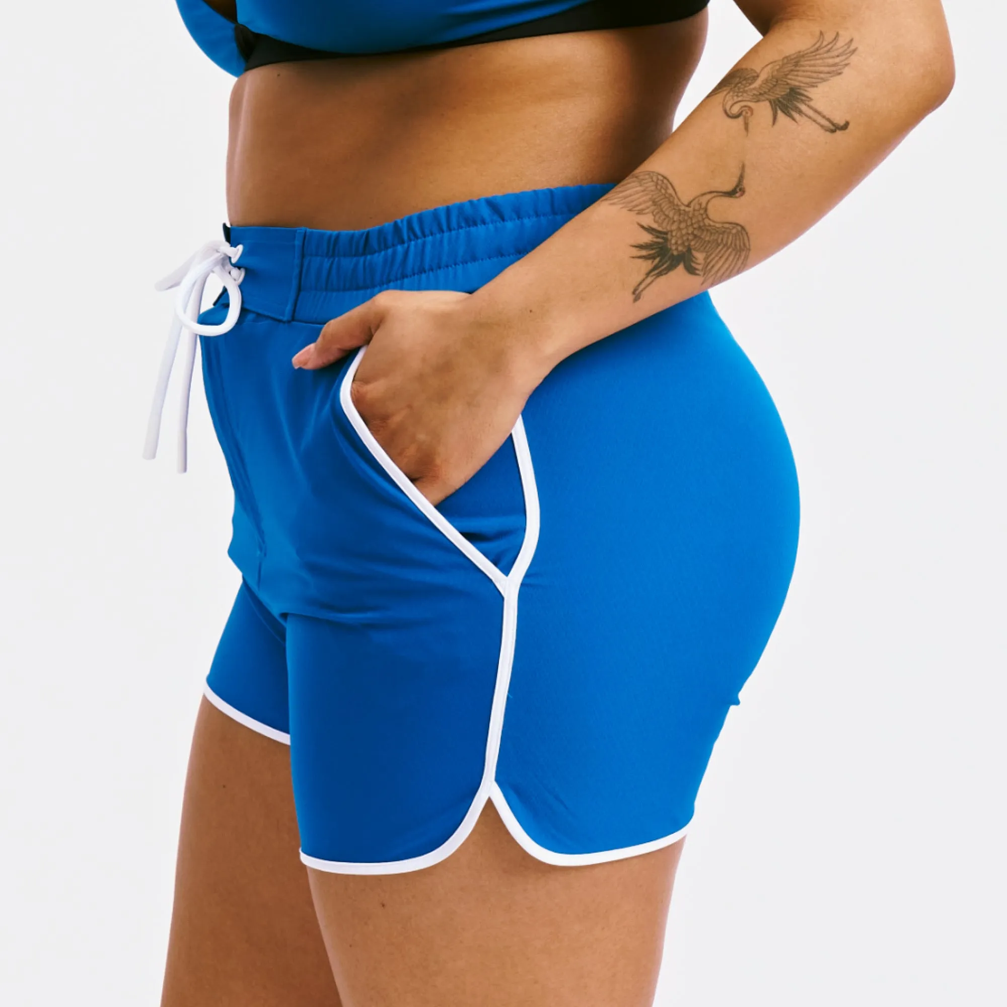 Swim 2.5" High Waisted Board Shortie - Marina Blue