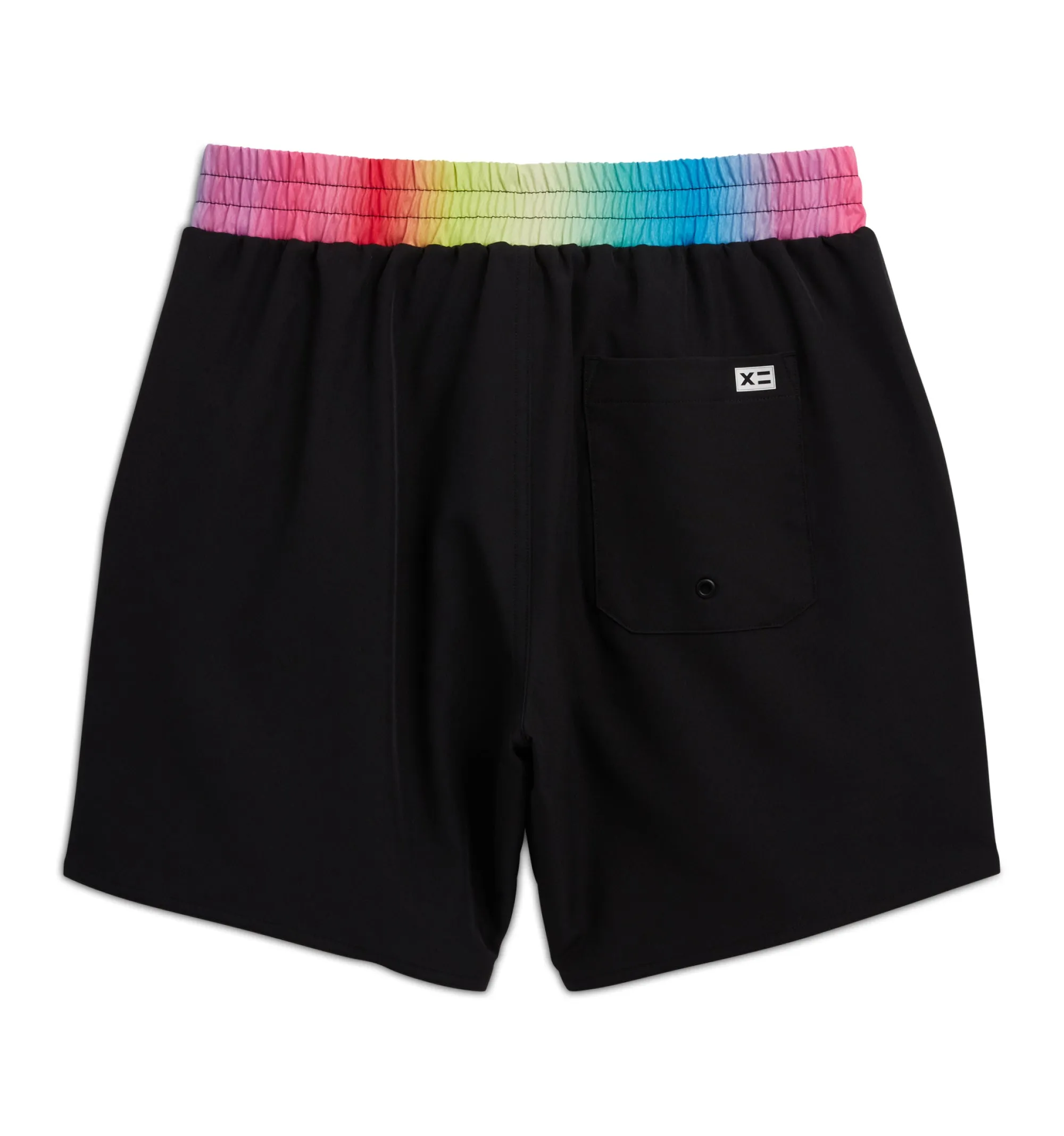 Swim 7" Heritage Board Shorts - Black Rainbow Ombre