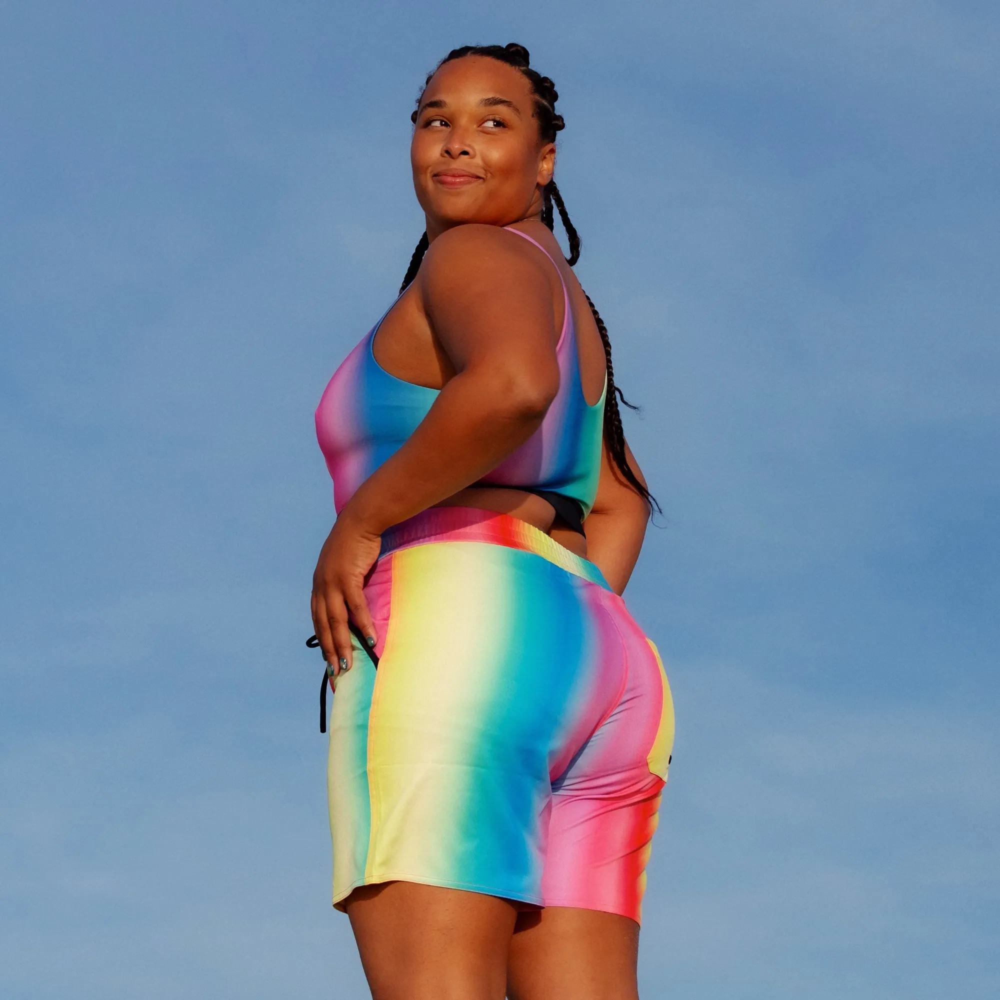 Swim 7" Heritage Board Shorts - Melting Rainbow