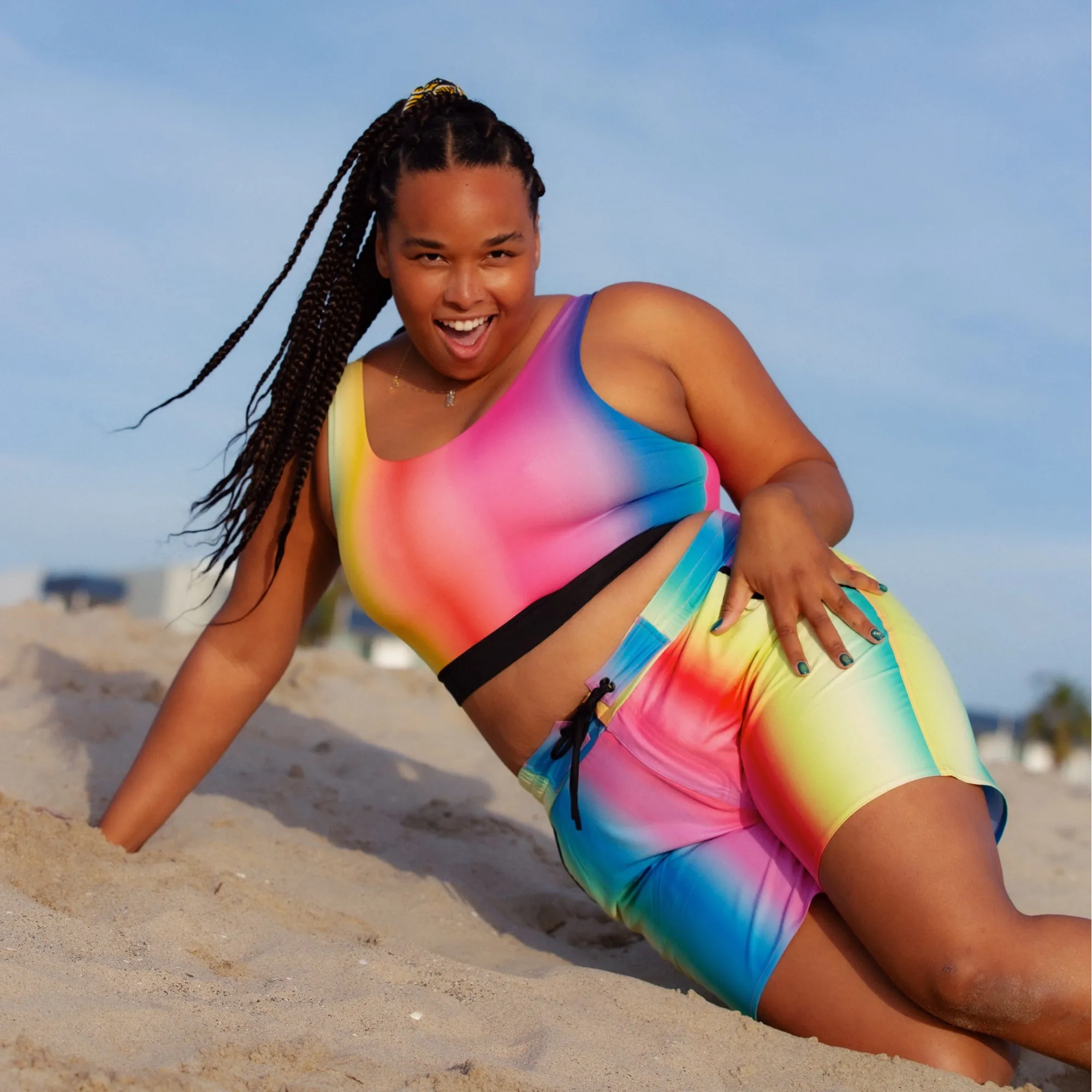 Swim 7" Heritage Board Shorts - Melting Rainbow