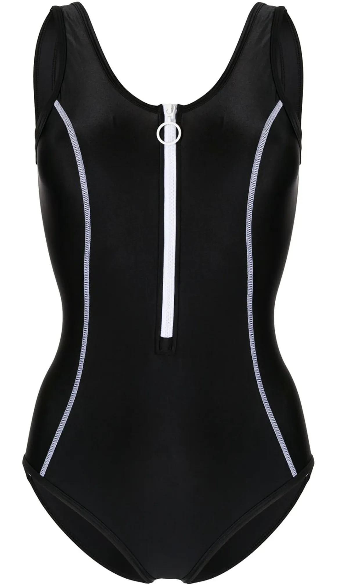 Tamara Scoop Zip One Piece | Black