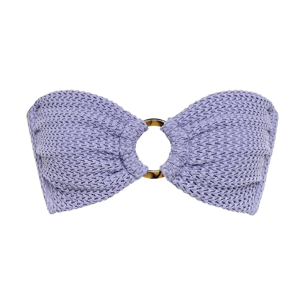 Tori Bandeau Bikini Top Lavender Crochet