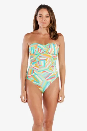 Twist Bandeau One-Piece  |  Beach Cabana