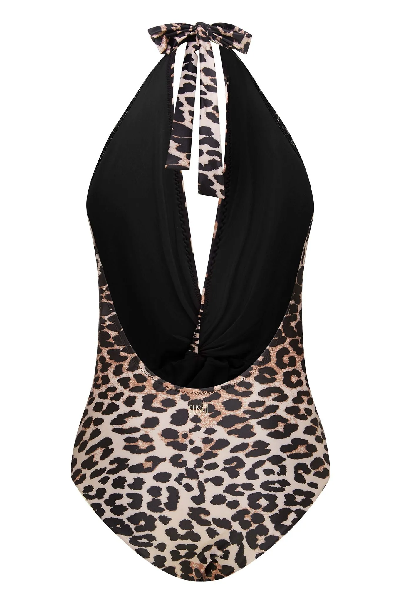 Twist Halter One Piece | Leopard Print