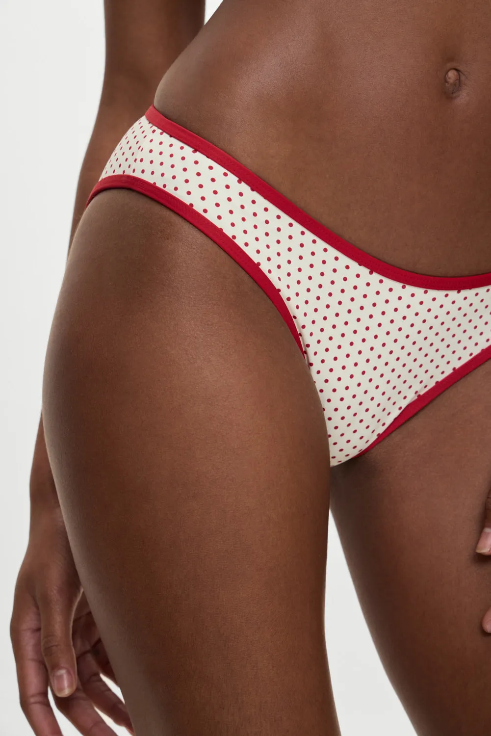 x BELLA HADID Catalina Bikini Bottom - Strawberry Polka Dot