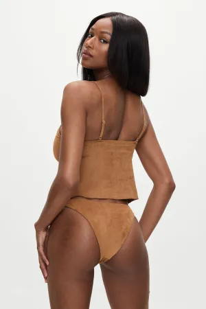 x BELLA HADID Dove Suede Bikini Bottom - Sunkissed Suede