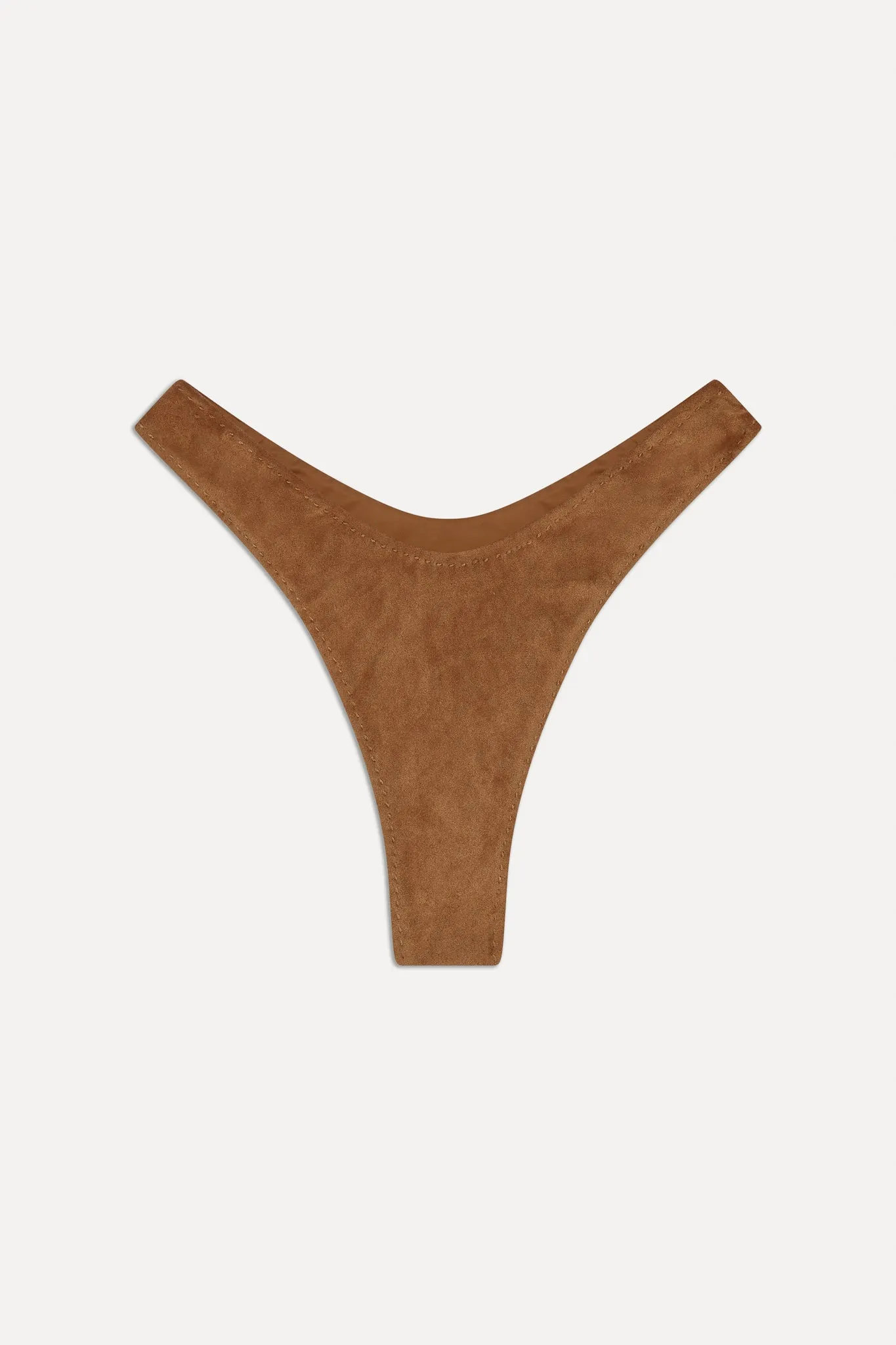 x BELLA HADID Full Moon Suede Bikini Bottom - Sunkissed Suede